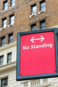 No standing street sign in New York.